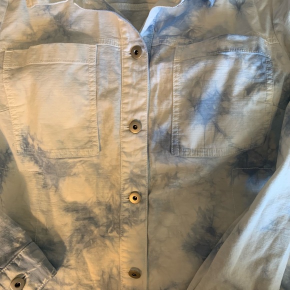 J. Jill Blue and white Casual Lightweight jacket - Picture 2 of 4